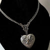 Goth Bat Heart Locket Photo Pendant Black Velvet Chain Necklace Choker Jewelry For Men Women Charm Halloween Jewelry Gift - Image 6