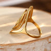 Stainless Steel Geometric Spiral Line Open Rings for Women Men Vintage Metal Adjustable Finger Rings Couple Jewelry Gifts - Image 5