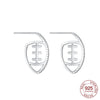 Silver Elegant Sparkling Lucky Clover Hoops Earring For Women Jewelry Simple Colorful Flower Love Gift - Image 25