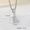 A-Z Silver Color Zircon Letter Initial Necklace Crystal Letter Necklace for Party Birthday Jewelry Gift - Image 16