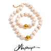 Multi-color Resin Round Beads Chain Statement Necklace Bracelet Stainless Steel Handmade Daily Jewelry Gift - Image 1