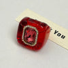 Colorful Rhinestones Ring Geometric Three-dimensional Finger Ring Elegant Jewelry Square Ring Women - Image 13