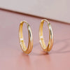 Versatile Gold Color Hoop Earrings Female Daily Party Jewelry Matel Style Simple Design Accessories for Women - Image 3