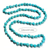 Boho Long Knotted Stone Multi-Strand Layer Turquoise Beads Endless Necklaces for women mom Handmade Jewelry - Image 5