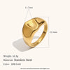 La. Muses Irregular Twisted Wide Faced Stainless Steel Women's Ring Pvd Gold Plated Jewelry Accessories - Image 5