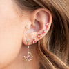 Hollow Moon Earring For Women Cute Gold-plated Pink Water Drop Zircon Heart Stud Earrings Aesthetic Jewelry Gift - Image 5