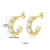 Crmya Hiphop Cuff Earring for Women Yellow Gold Color Zircon Clip Hoop Earrings Women Jewelry Accessories - Image 5