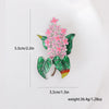 Enamel Hydrangea Brooches for Women Unisex Rhinestone Flower Pins Banquet Party Backpack Gifts Jewelry Accessories - Image 12