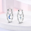 Colorful Cubic Zirconia Huggie Hoop Earrings in Flower Butterfly and Clover Designs - Image 74