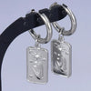 Vintage Sun Evil Eye Moon Star Rectangle Dangle Earring Metal Hoops Stainless Steel Earrings For Women Men Jewelry Gifts - Image 21