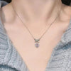 Crystal Zircon Bow Knot Heart Pendant Necklaces Y2K Pink Heart Ladies Girls Elegant Clavicle Chain Women Jewelry - Image 6