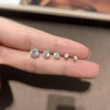 Silver Jewelry Women Cute Tiny Clear Crystal Stud Earrings Gift for Girls Teens Lady Jewelry - Image 2