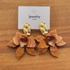 Bohemian Colorful Acrylic Flower Pendant Earrings For Women Girls Exaggerated Metal Petal Temperament Earrings Jewelry - Image 16