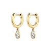 Crmya Gold Plated Drop Hoop Earrings For Women Piercing Purple CZ Zircon Women's Dangle Earrings Jewelry - Image 36