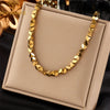 316L Stainless Steel Necklace for Women Gold Color Chain Irregular Bead Charming Trends Simple Jewelry - Image 1