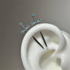 Love Wings Cross Stainless Steel Ear Bone Nail Shiny Zircon Thread Earring for Women Body Piercing - Image 4