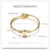 316L Stainless Steel Heart Cable Bangle For Women Hand Bracelet Jewelry Accessories Adjustable Size - Image 4