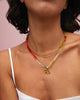 Badu Initial Necklace for Women Colorful Beaded Stone Choker Gold Color Balloons Letter Pendant Necklace Summer Jewelry - Image 1
