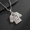 Full Zircon Pendant Necklace Hip Hop Cool Mumber 10 Soccer Star Fan Stainless Steel Clavicle Charming Jewelry Men Necklace - Image 10
