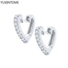 Silver Needle Double Circle Zirconia Earrings For Women Minimalism Vintage Geometry Hoop Earrings Jewelry - Image 13