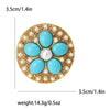 Turquoise Blue Brooches for Women Unisex Tibetan Style Pins Star Rhinestone Office Party Friend Gifts Jewelry Accessories - Image 25