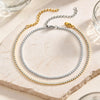 3mm Stainless Steel Rhinestone Crystal Foot Chain Tennis Anklet Gold Plated Zirconia Chain Anklets Beach Jewelry - Image 3