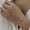 Rhinestone Multilayer Zircon Connected Finger Ring Bracelets for Women Handmade Thin Link Chain Bracelet Party Jewelry Gift - Image 7