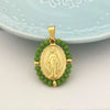 Virgin Mary Pendant Necklace with Colorful Beaded Stainless Steel Chain - Image 29