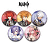 58mm Game Yuanshen Impact Tartaglia Keqing Diluc Yae Miko Cyno Cosplay Costume Badge Pin Spte Tinplate Brooch Prop Xmas Gift - Image 2