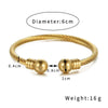 Titanium Steel Charm Ball Open Cuff Bangle For Women No Fade Color Wire Rope Bracelet Female Wrist Ornament Jewelry Gift - Image 6