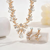 3pcs Necklace Sets for Women Waterdrop Collar Choker Necklace Earring Jewelry Set for Prom Birthday Bridal Wedding - Image 2