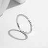 Simple Eternity Ring Silver Sparkling Simple Thin Wedding Band Rings For Women Jewelry - Image 4