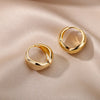 Heart Stainless Steel Earrings for Women Zircon Gold Color Hoop Earring Aesthetic Ear Piercing Jewelry Accessories - Image 30