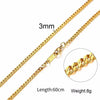 Men Women Necklace Gold Color Snake Miami Cuba Wheat Spiga Paima Link Round Box Curb Chain 24" Choker - Image 10