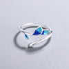 Silver Open Finger Ring Flower Leaf Design Green Golden Vintage Stackable For Women Girl Jewelry Gift - Image 31