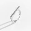 Dplaopa Silver Zircon CZ Irregular Open Adjustable Ring Party Women Casual Jewelry Gift - Image 5