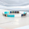 Tile Bead Stretch Bracelet in Multiple Color Patterns - Image 5