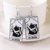 Rectangular Double Sided Tarot Cat Acrylic Earrings Halloween Magic Divination Animals Epoxy Pendant Earring for Women Jewelry - Image 22