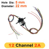 2/4/6/12 Channels Hollow Shaft Slip Ring Rotation Connector with 5mm Hole rings for Camera Gimbal/Ferris wheel Rings - Image 7