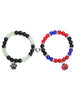 2 pcs of Spider Pendant Herat Shape Magnet Bead Elastic Couple's Bracelets, Bff Jewelry Gift - Image 5