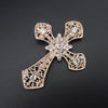 Tangtang Resplendent Cross Silvery And Golden Rhinestone Shiny Brooch Pin for Women/Men Jewelry Hollow Decoration - Image 9