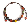 Handmade Colorful Ceramic Bracelet Coffee Cord Adjustable Bohemian Artistic Jewelry 1151 - Image 3