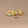 2pcs Stainless Steel Minimal Hoops Earrings for Women Round Circle Punk Helix Tragus Rainbow CZ Huggie Earring Piercing Jewelry - Image 24