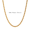 Minimalist Basic Gold Color Twisted Rope Chain Choker Necklaces For Women Stainless Steel Jewelry Gold Necklace - Image 9
