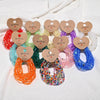 10Pcs Shiny Crystal Charm Bracelet 4mm Glass Beads Elastic Cord Bracelet for Women Friendship Wrist Jewelry - Image 1