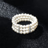 Three-Row Glass Bead Stretch Bracelet with Rhinestone Details - Image 11