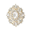 Vintage Baroque Geometric Crystal Zircon Brooches For Women Rhinestone Pins Party Office Accessory Practical Jewelry Gift - Image 7