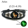 12 Zodiac Signs Leather Bracelet for Men Women Virgo Libra Scorpio Aries Taurus Braided Rope Bracelets Birthday Gift - Image 16