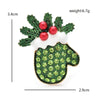 Lovely Christmas Gloves Brooches For Women Shining Winter Year Gloves Party Brooch Pins Gifts - Image 5