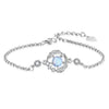 Silver Moonstone Feather You Accompany Necklace Earrings Bracelet Set Engagement Jewelry Gift for Women - Image 6